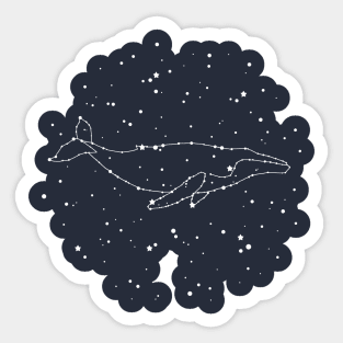 Whale Constellation Sticker